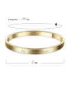 Bracelet Jonc argent fin en acier inoxydable personnalisé "soeur de coeur"