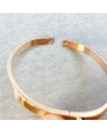 Bracelet Jonc argent fin en acier inoxydable personnalisé "soeur de coeur"