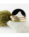 Bracelet Jonc argent fin en acier inoxydable personnalisé "soeur de coeur"