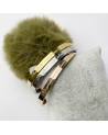 Bracelet Jonc argent fin en acier inoxydable personnalisé "parfaite avec de jolis défauts"