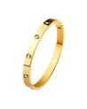 Bracelet jonc acier inoxydable or LOUANE