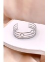 Bracelet jonc acier inoxydable argent LAURA