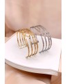 Bracelet jonc acier inoxydable argent LAURA