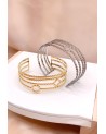 Bracelet jonc acier inoxydable argent LAURA