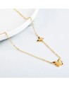 Collier acier inoxydable or BUTTERFLY