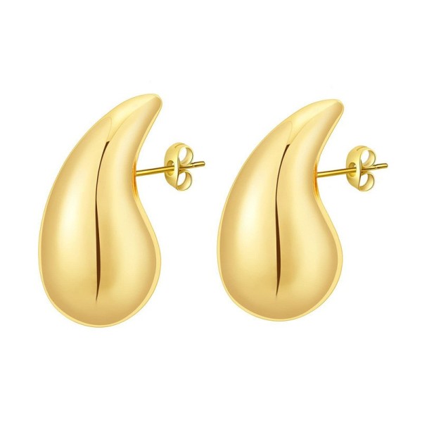 Boucles d'oreilles or acier inoxydable GOUTTE