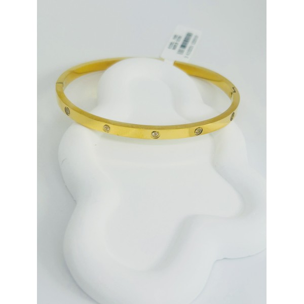 Bracelet jonc acier inoxydable or LOUANE