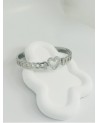 Bracelet jonc acier inoxydable argent LOVELY