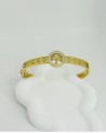 Bracelet jonc acier inoxydable or ARBRE DE VIE