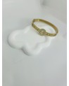 Bracelet jonc acier inoxydable or ARBRE DE VIE