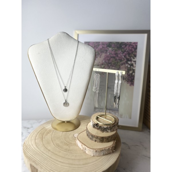 Collier arbre de vie acier inoxydable argent