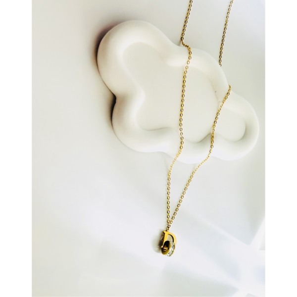 Collier acier inoxydable or DORI