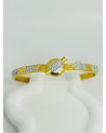 Bracelet jonc acier inoxydable or