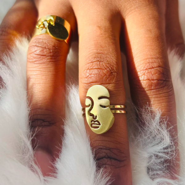 Bague acier inoxydable FACE