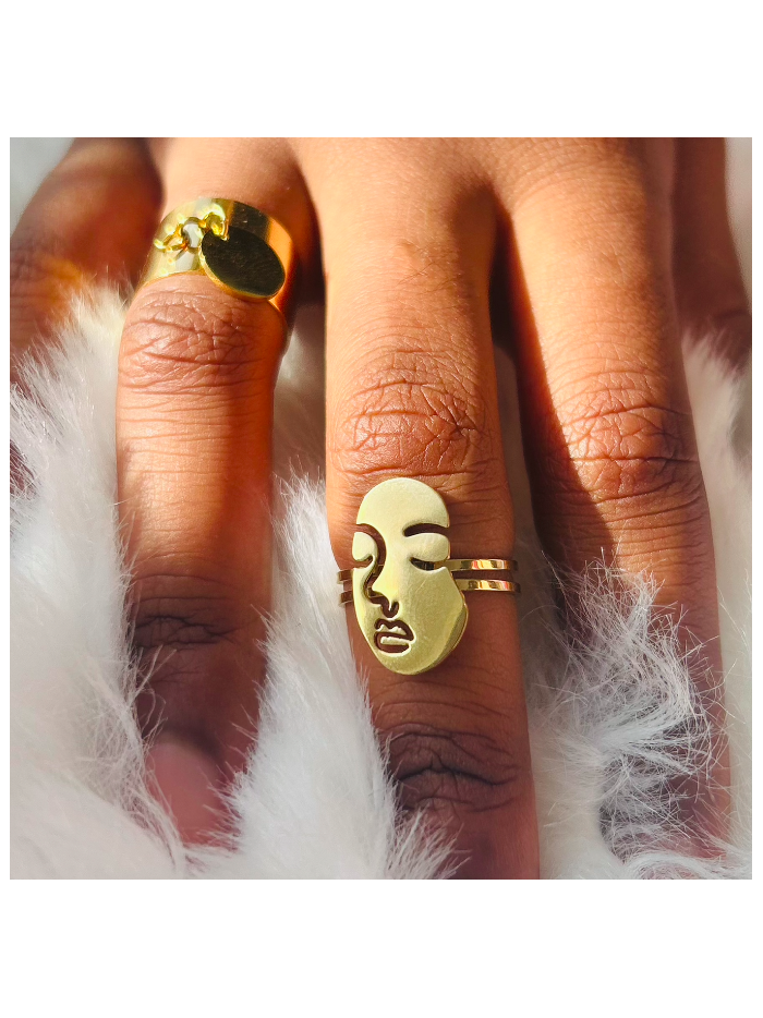 Bague acier inoxydable FACE