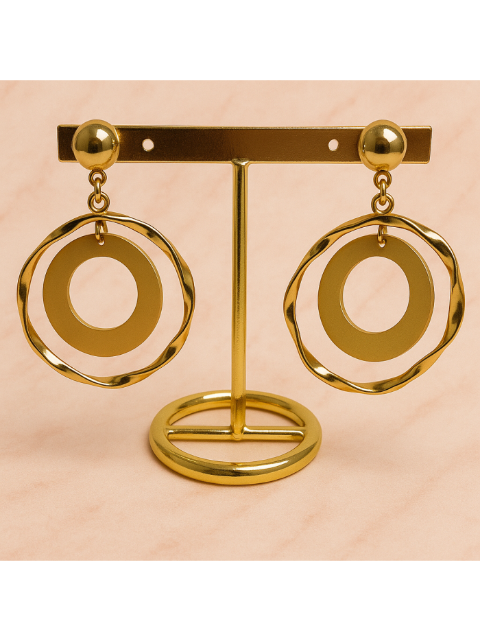 Boucles d'oreilles en acier inoxydable LINSEY