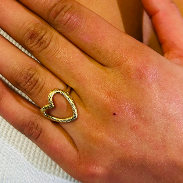 Bague en acier inoxydable LOVE