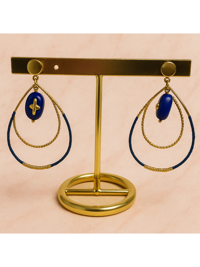 Boucles d'oreilles en acier inoxydable BLUESKY