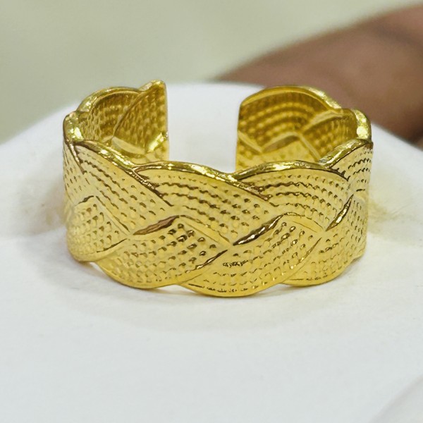 Bague en acier inoxydable entrelassée SOLENE