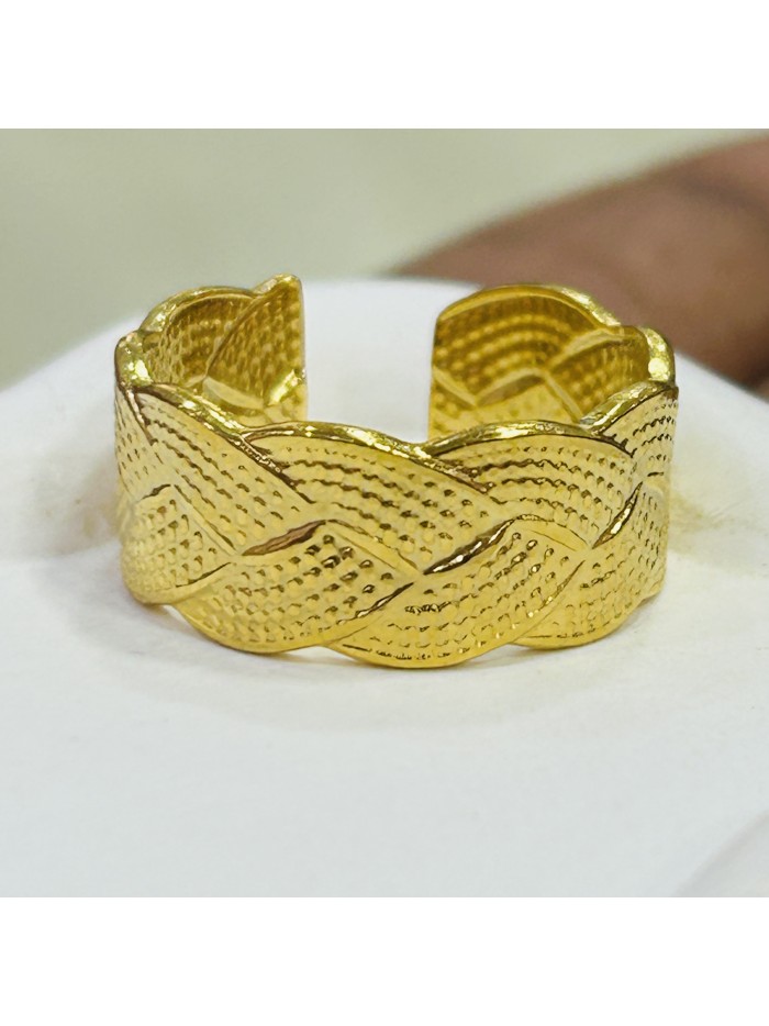 Bague en acier inoxydable entrelassée SOLENE