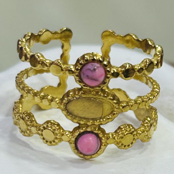 Bague en acier inoxydable PINKLADY