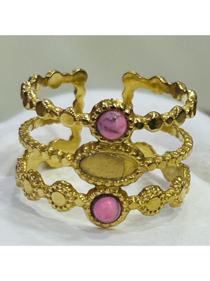 Bague en acier inoxydable PINKLADY