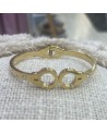 Bracelet jonc acier inoxydable or Menottes