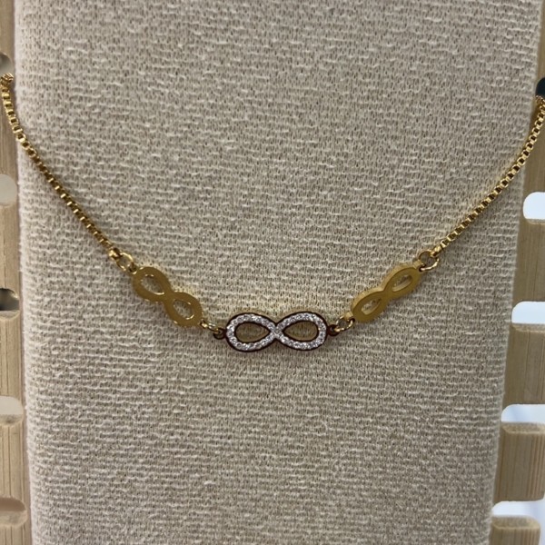 Bracelet  acier inoxydable or INFINI