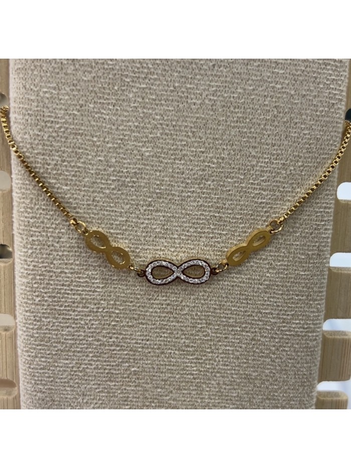 Bracelet  acier inoxydable or INFINI