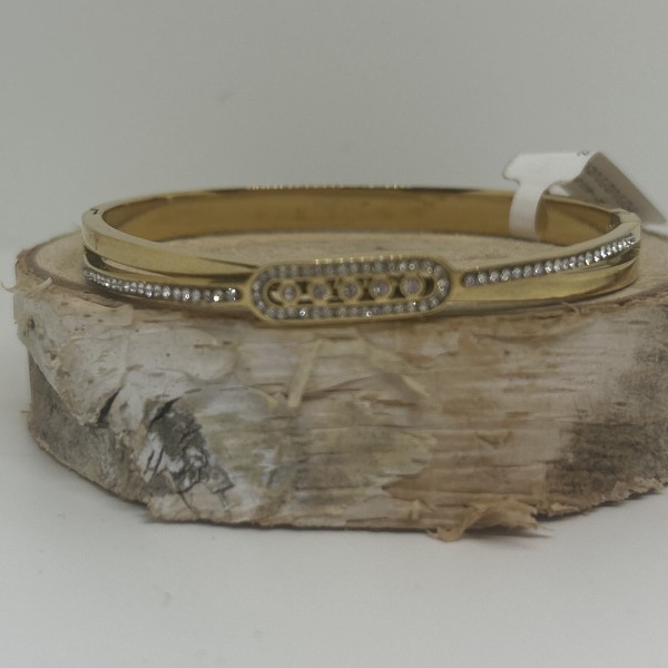 Bracelet jonc acier inoxydable or