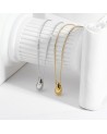 Collier acier inoxydable or GOUTTE