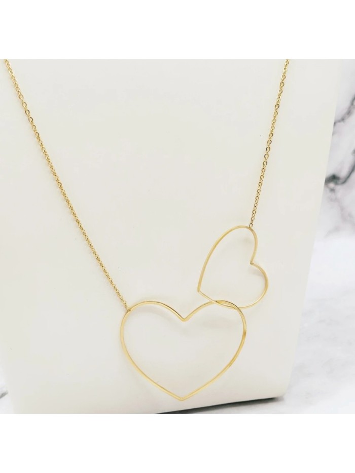 Collier acier inoxydable or 2LOVE