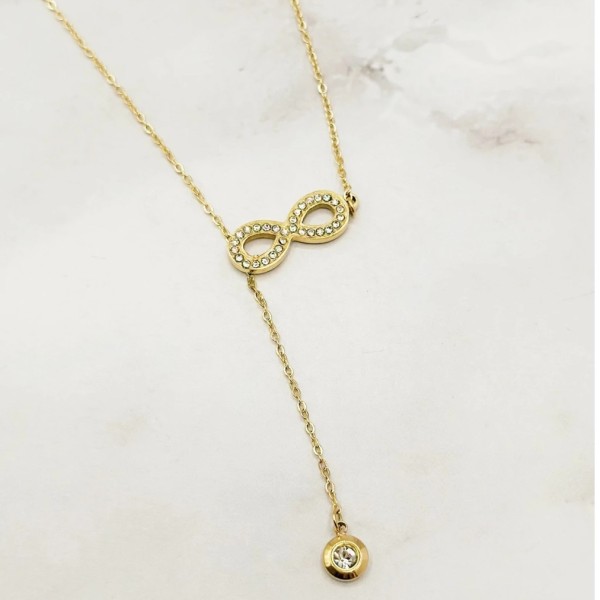 Collier acier inoxydable or LOUANE