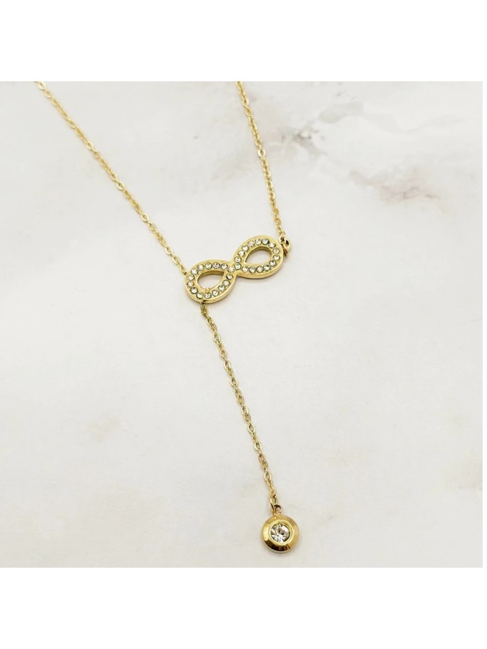 Collier acier inoxydable or LOUANE
