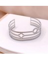 Bracelet jonc acier inoxydable argent LAURA