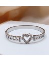 Bracelet jonc acier inoxydable argent LOVELY