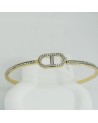 Bracelet jonc acier inoxydable or