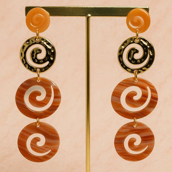 Boucles d'oreilles en acier inoxydable SPIRALE