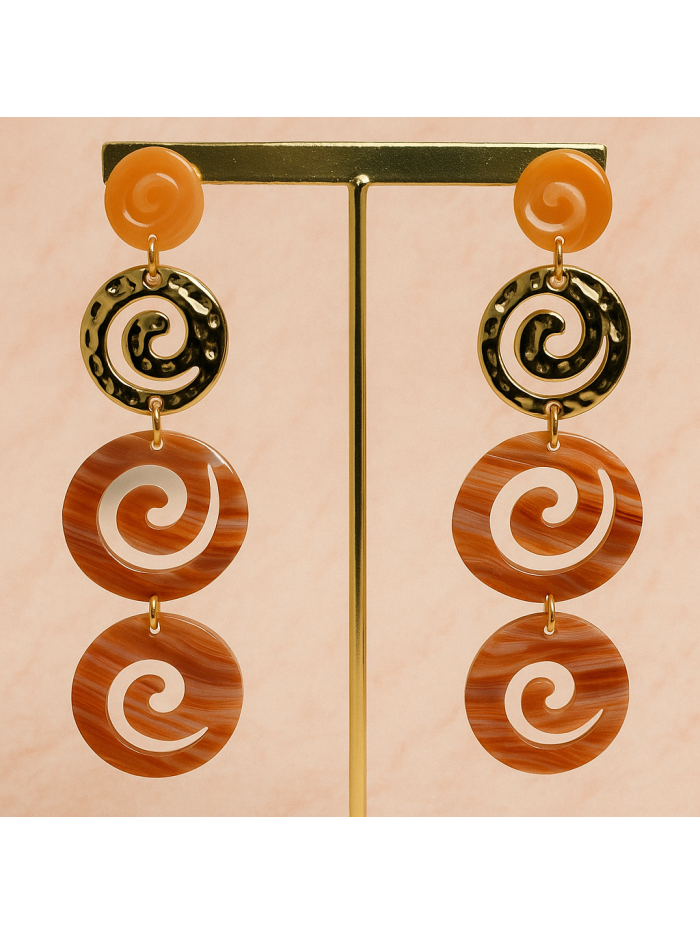 Boucles d'oreilles en acier inoxydable SPIRALE
