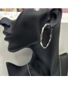 Boucles d'oreilles LEINA acier inoxydable argent