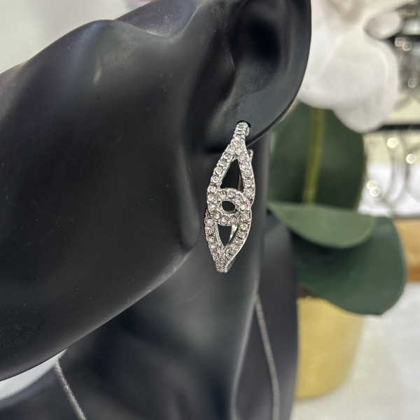 Boucles d'oreilles créoles LINDA  acier inoxydable argent