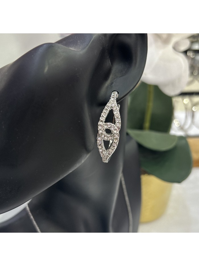 Boucles d'oreilles créoles LINDA  acier inoxydable argent