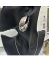 Boucles d'oreilles créoles ELISA  acier inoxydable argent