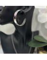 Boucles d'oreilles créoles LINA acier inoxydable argent