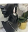 Boucles d'oreilles créoles ELSA acier inoxydable argent