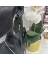 Boucles d'oreilles créoles SAMIRA acier inoxydable argent