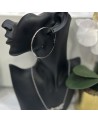 Boucles d'oreilles créoles SAMIRA acier inoxydable argent