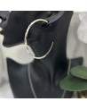 Boucles d'oreilles créoles AINA acier inoxydable argent