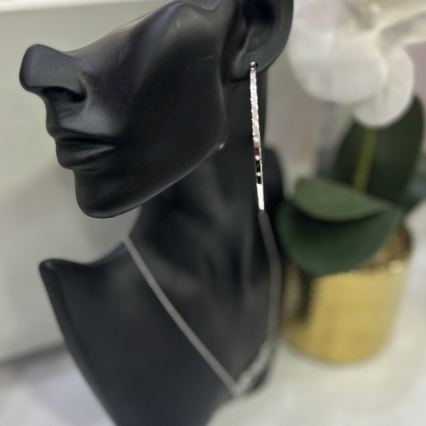 Boucles d'oreilles créoles AINA acier inoxydable argent