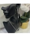 Boucles d'oreilles créoles AINA acier inoxydable argent